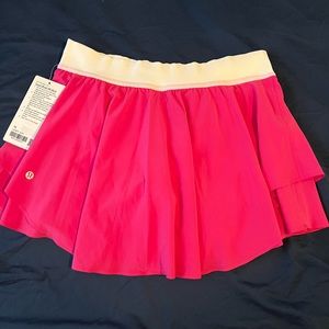 Lululemon court rival high rise skirt sonic pink